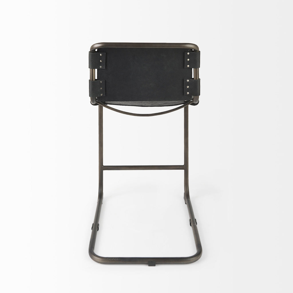 Berbick Leather Seat Counter Stool