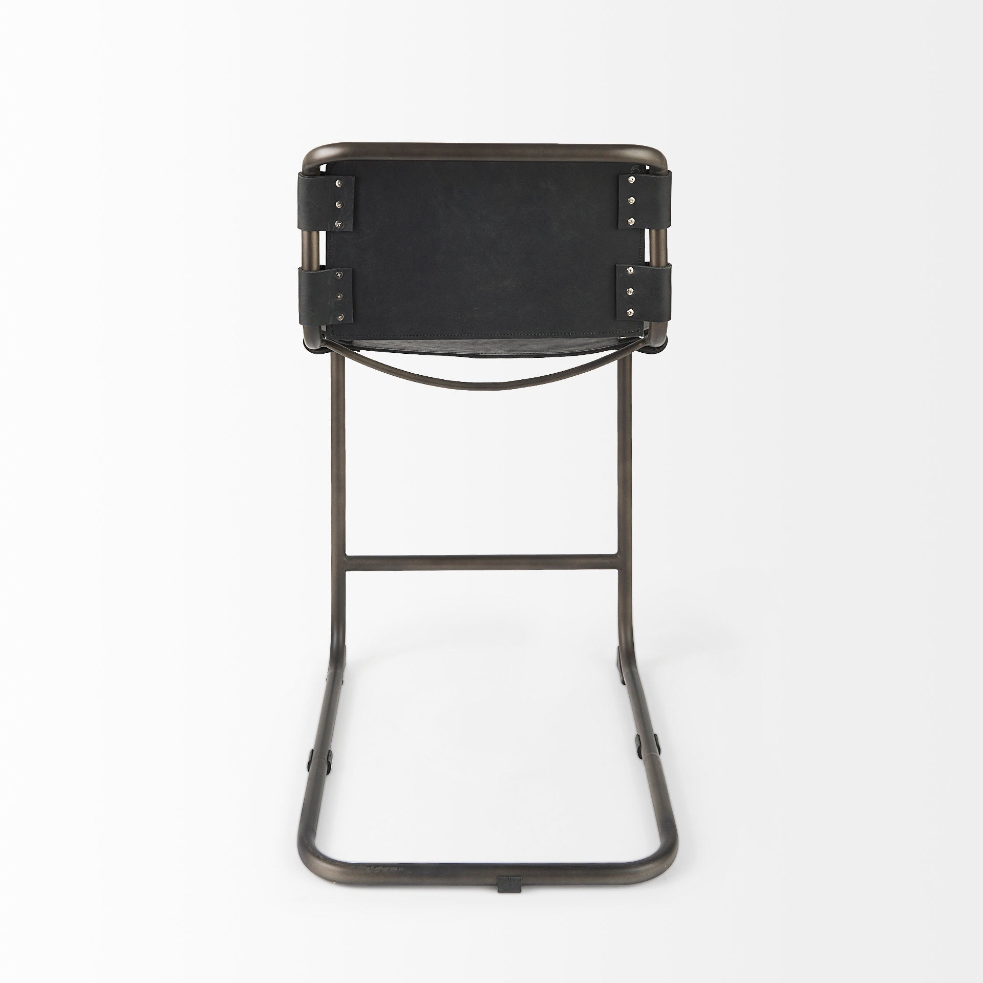 Berbick Leather Seat Counter Stool