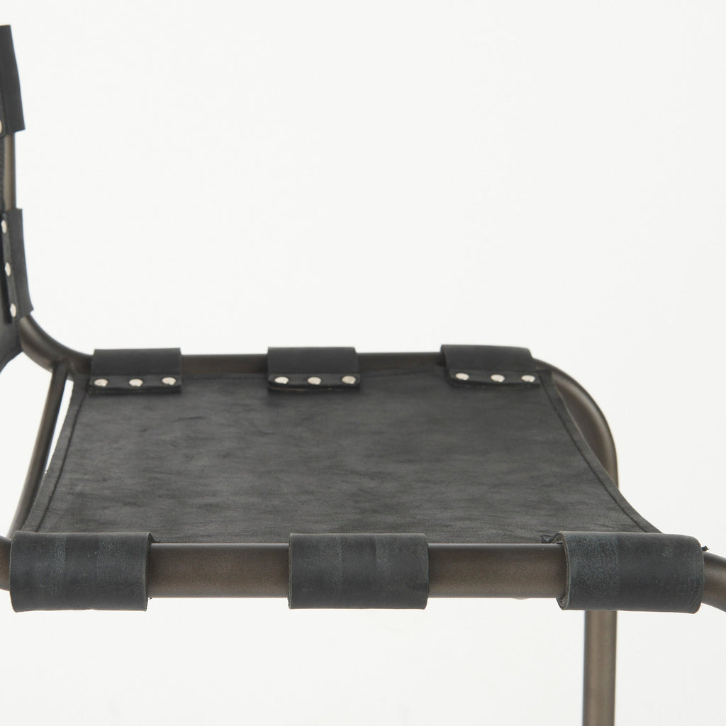 Berbick Leather Seat Counter Stool