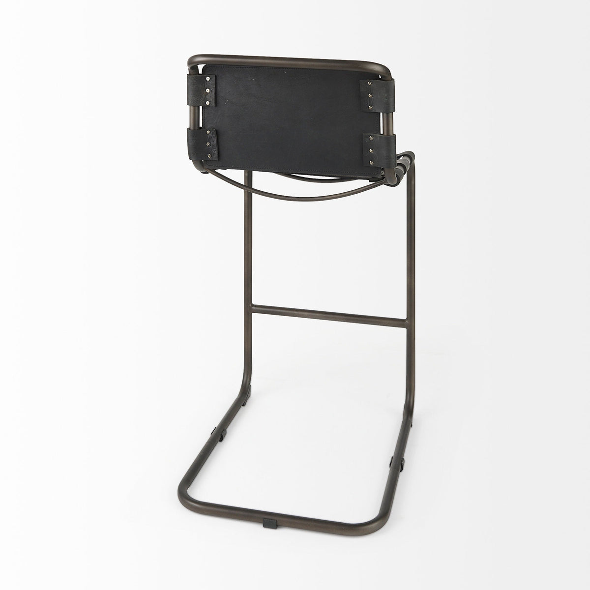 Berbick Leather Seat Bar Stool