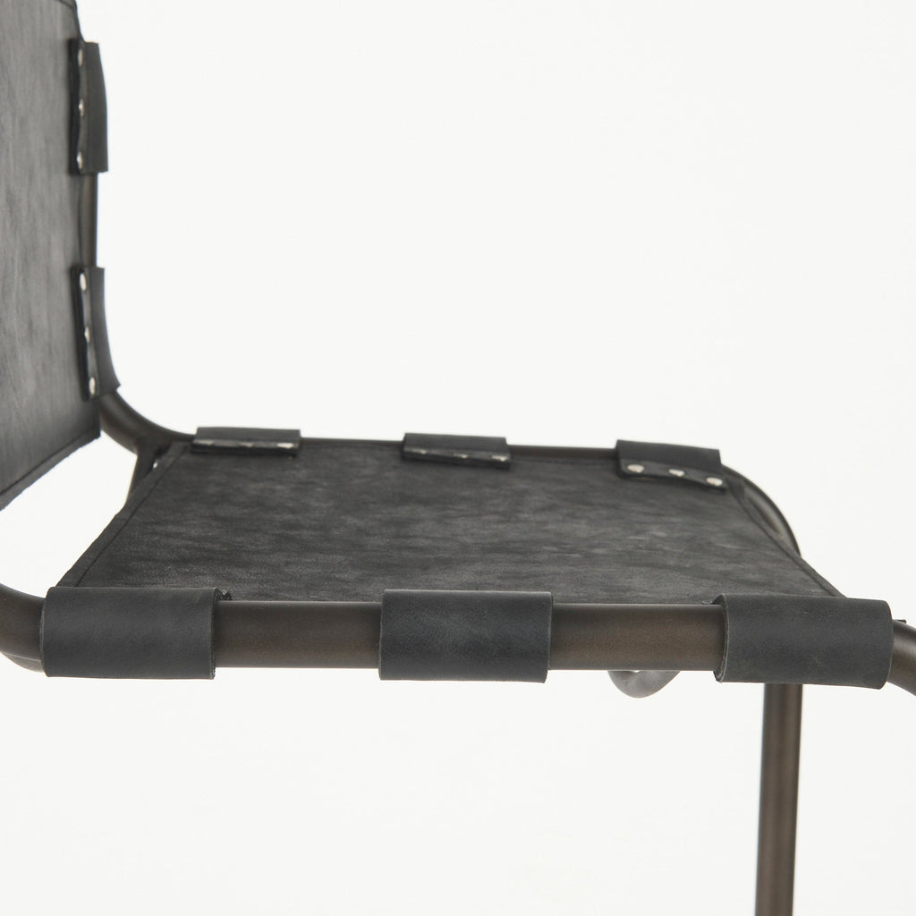 Berbick Leather Seat Bar Stool