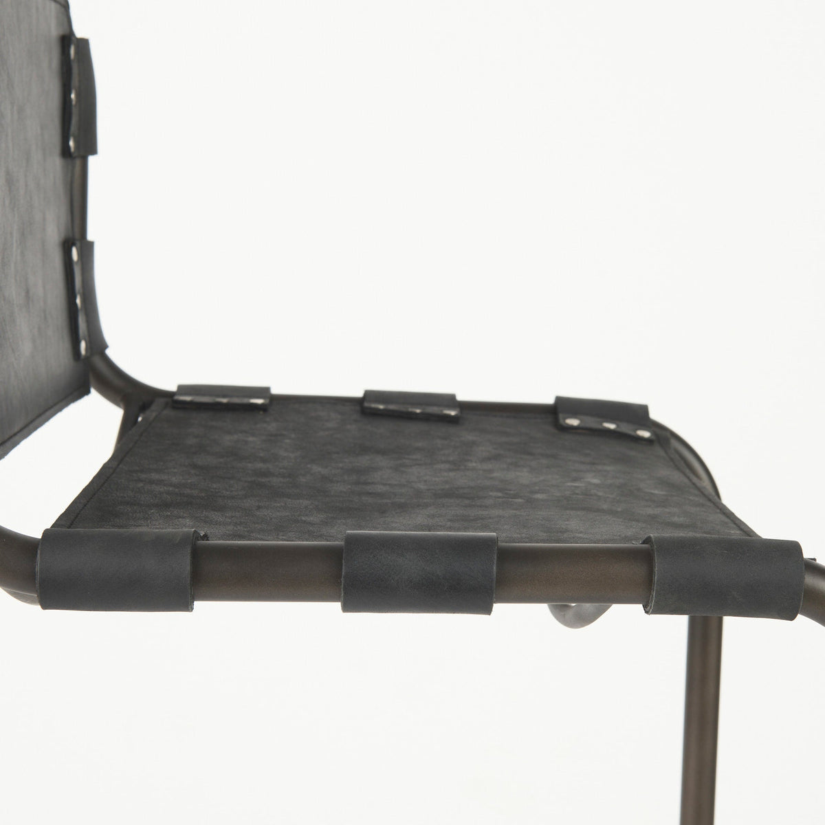 Berbick Leather Seat Bar Stool