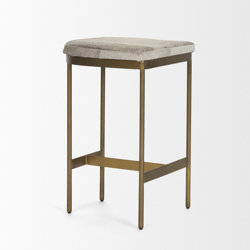 Millie Cow Hide Seat Counter Stool