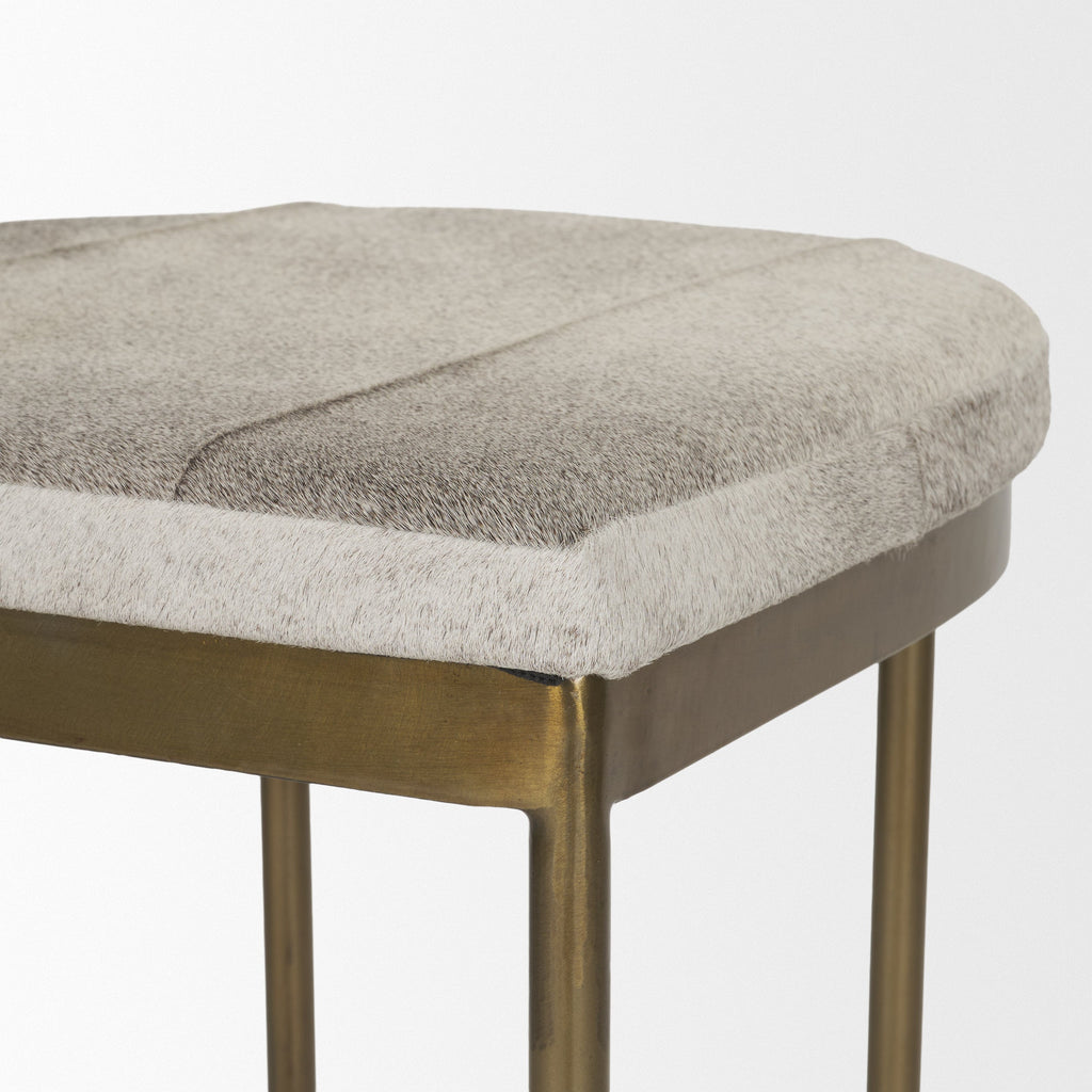 Millie Cow Hide Seat Counter Stool