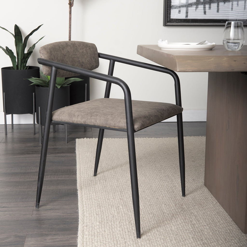 Langston Faux-Leather Dining Chair