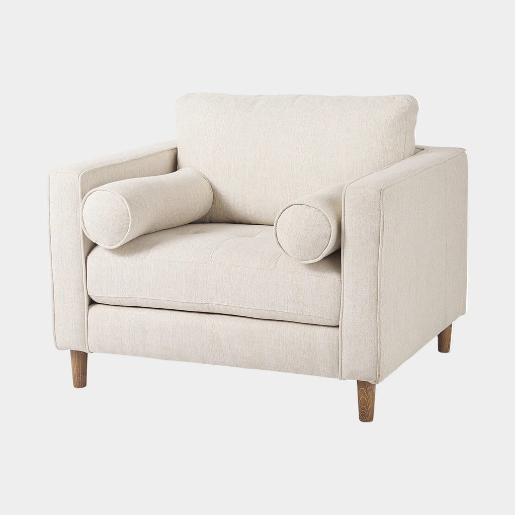 Loretta Fabric Chair with Two Bolster Cushions