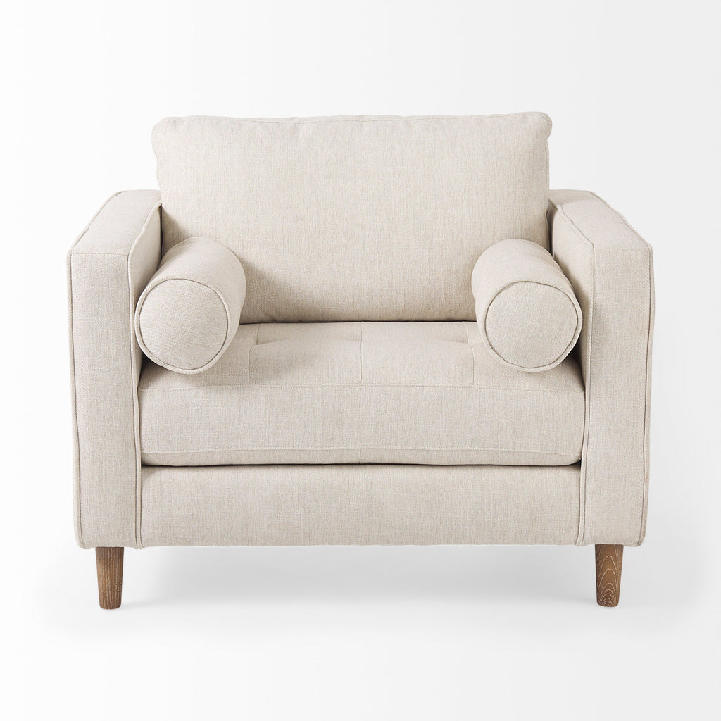 Loretta Fabric Chair with Two Bolster Cushions
