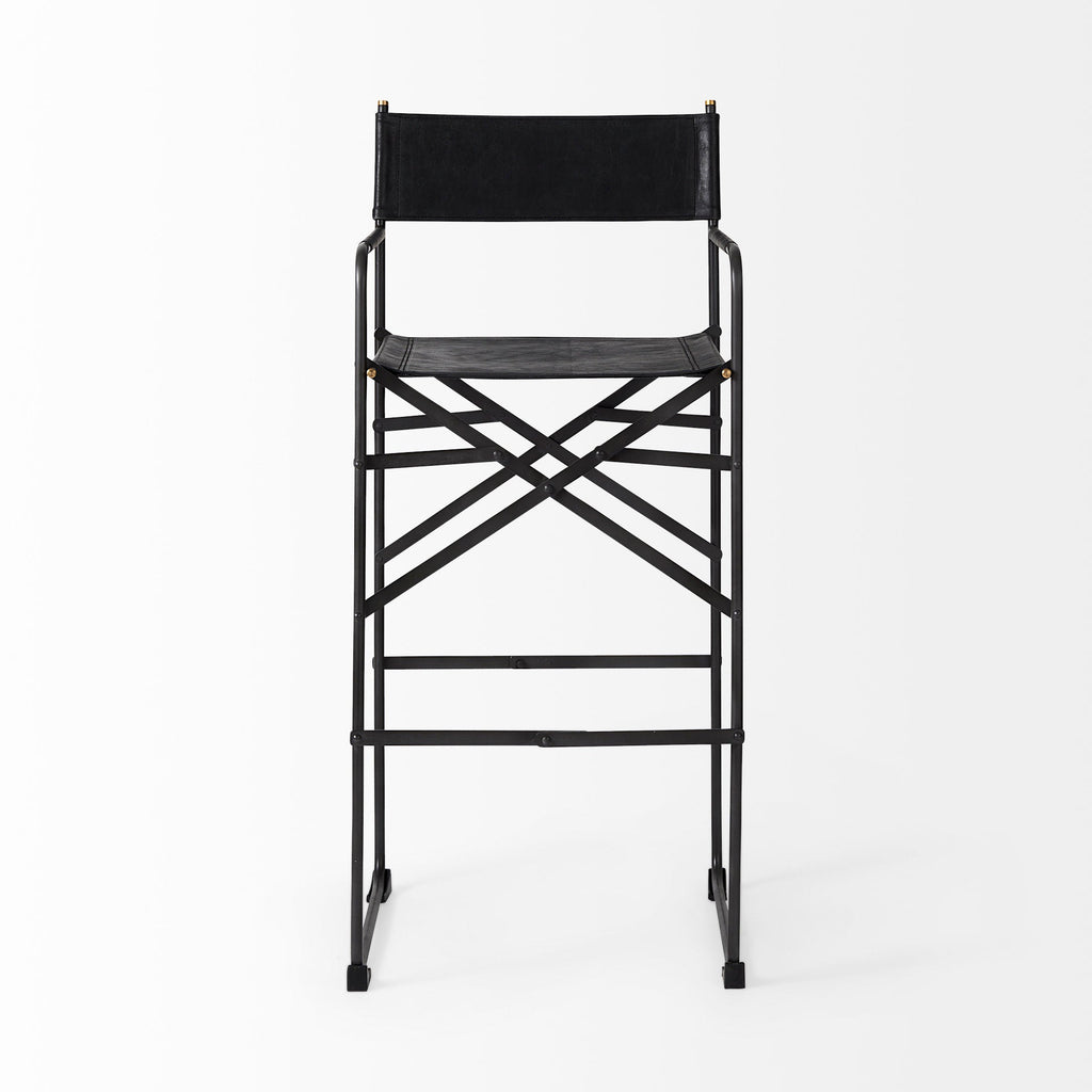 Direttore Leather Seat Bar Stool