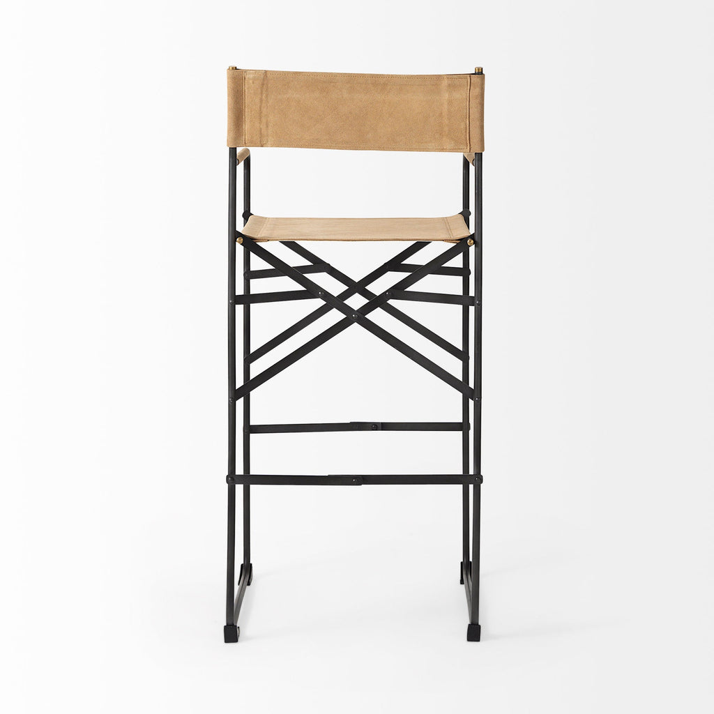 Direttore Leather Seat Bar Stool