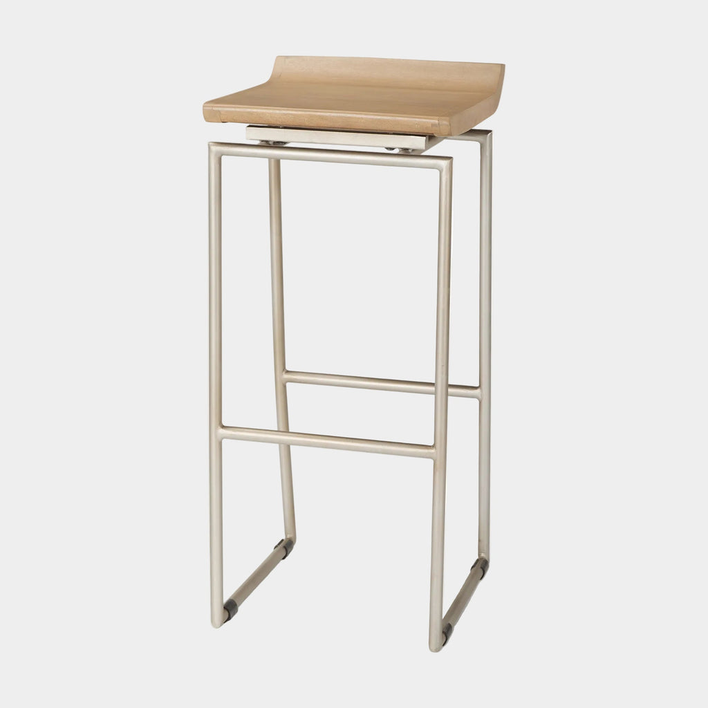 Givens Wood Seat Bar Stool