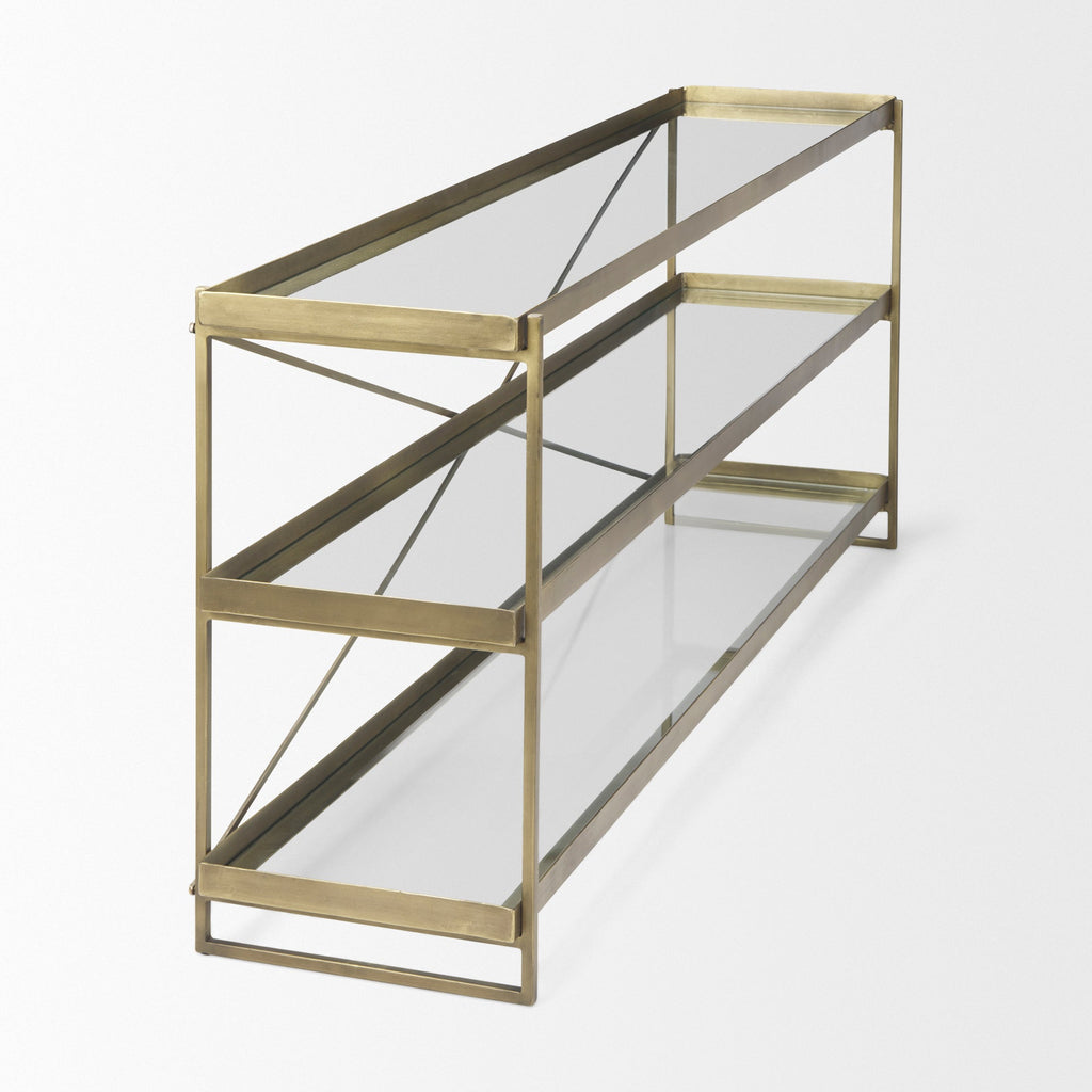 Trey Glass Console Table