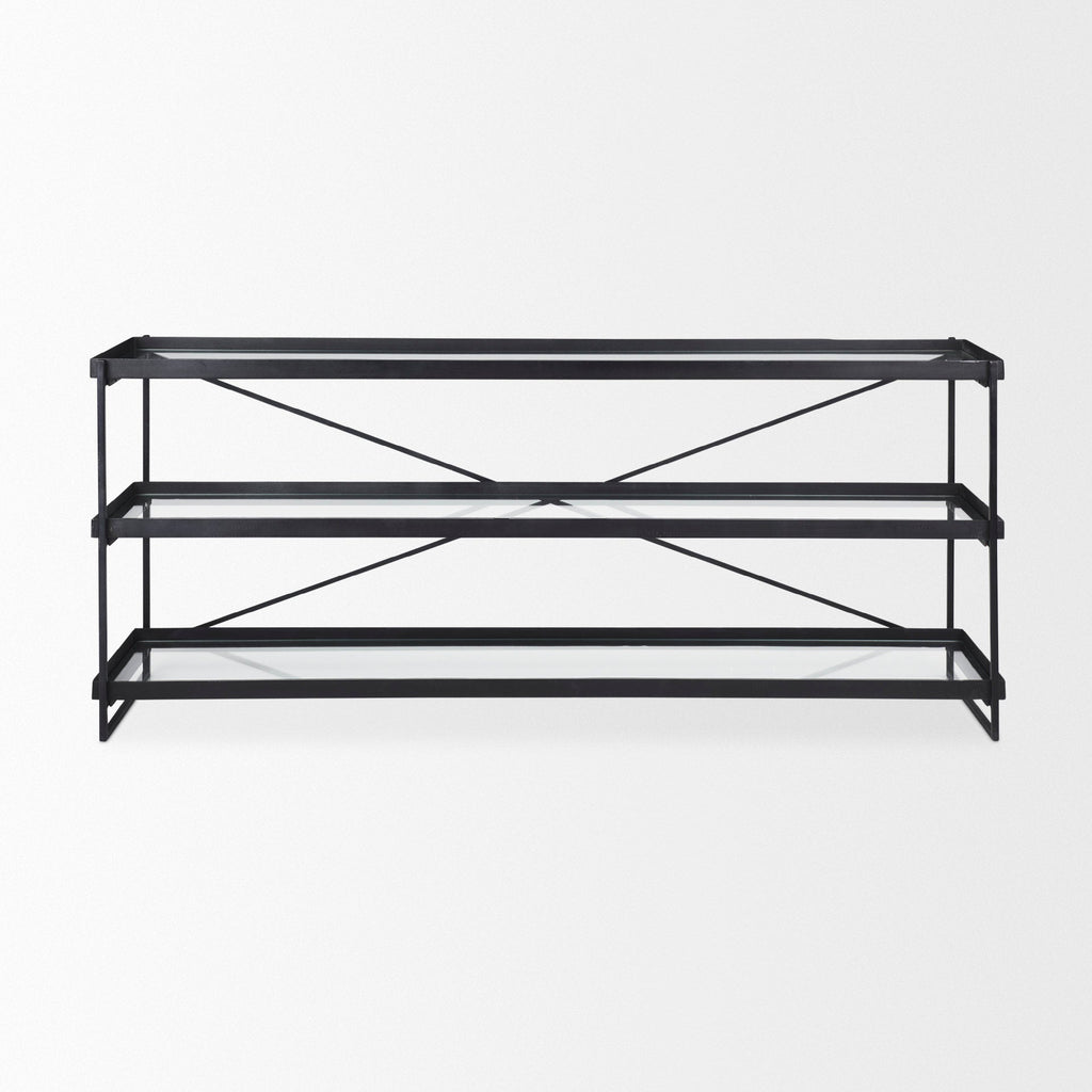 Trey Glass Console Table