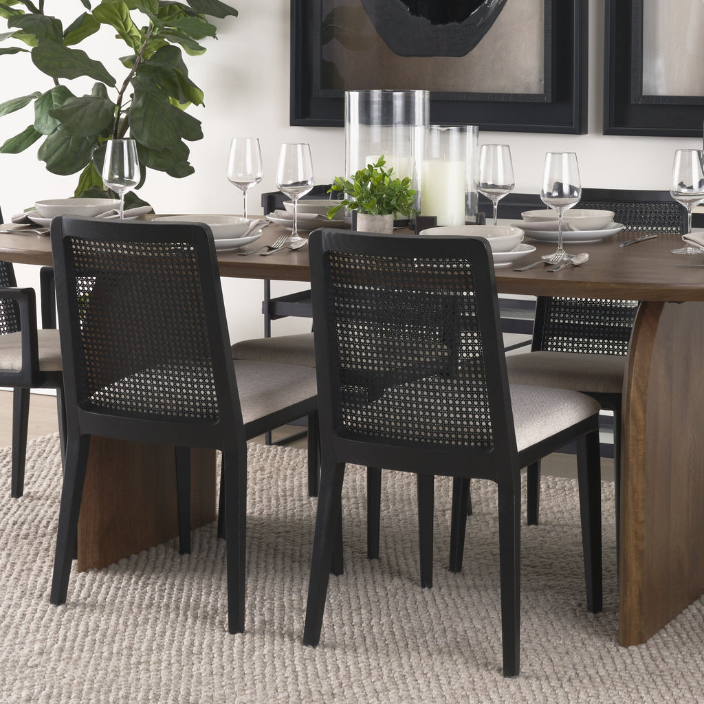 Clara Black Cane Back Dining Chair