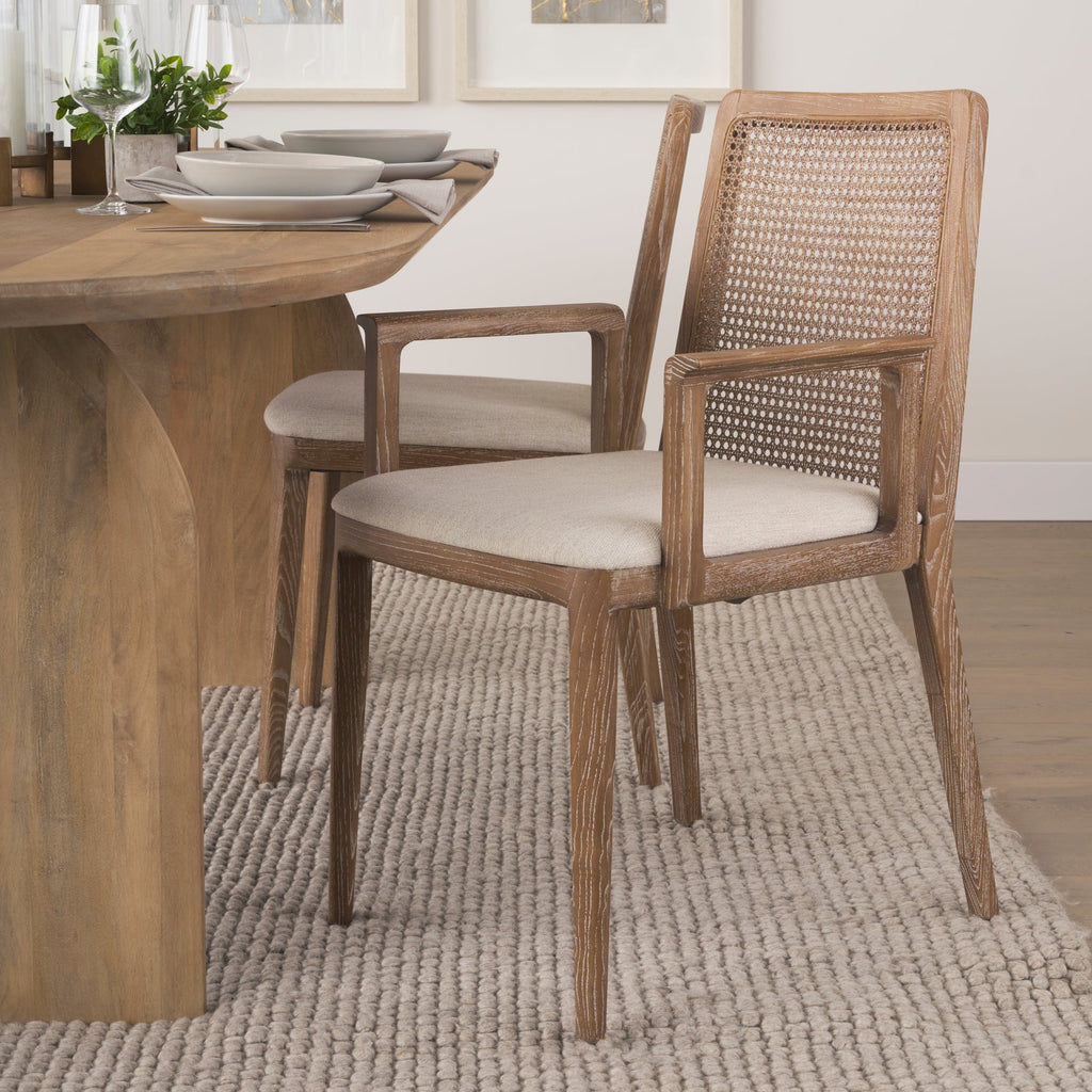 Clara Light Brown Cane Back Dining Chair