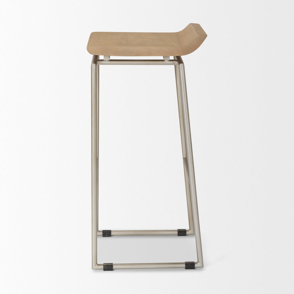 Givens Wood Seat Bar Stool