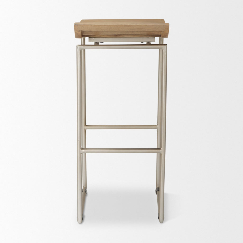 Givens Wood Seat Bar Stool