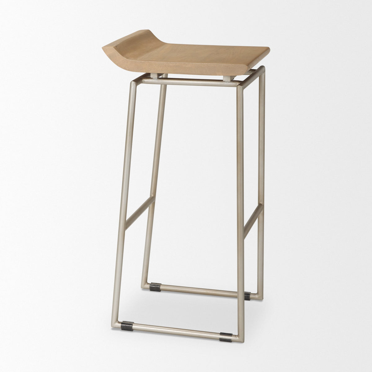 Givens Wood Seat Bar Stool