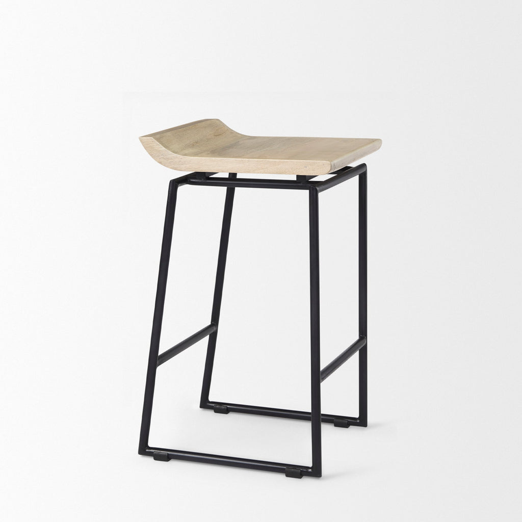 Givens Wood Seat Counter Stool