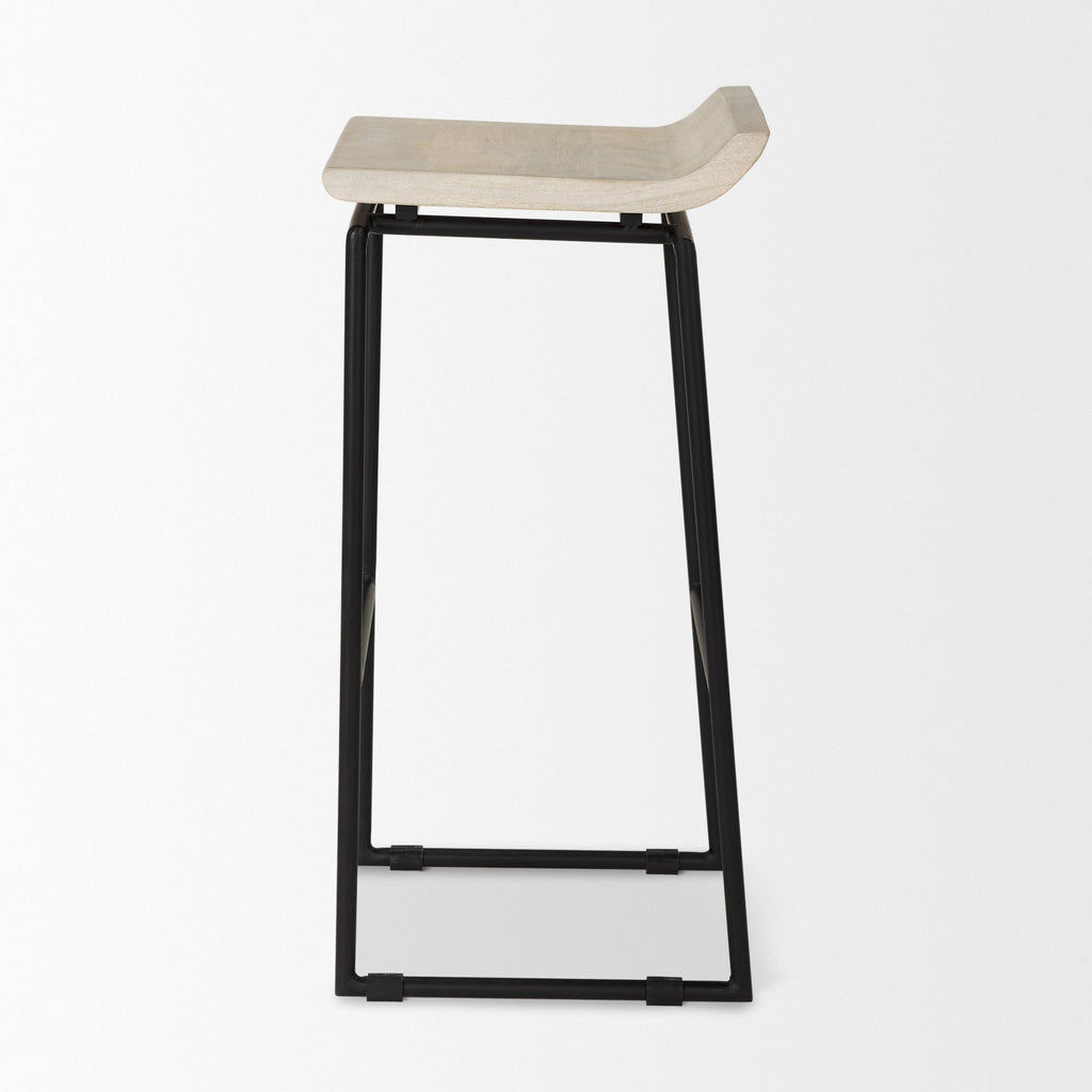 Givens Wood Seat Bar Stool