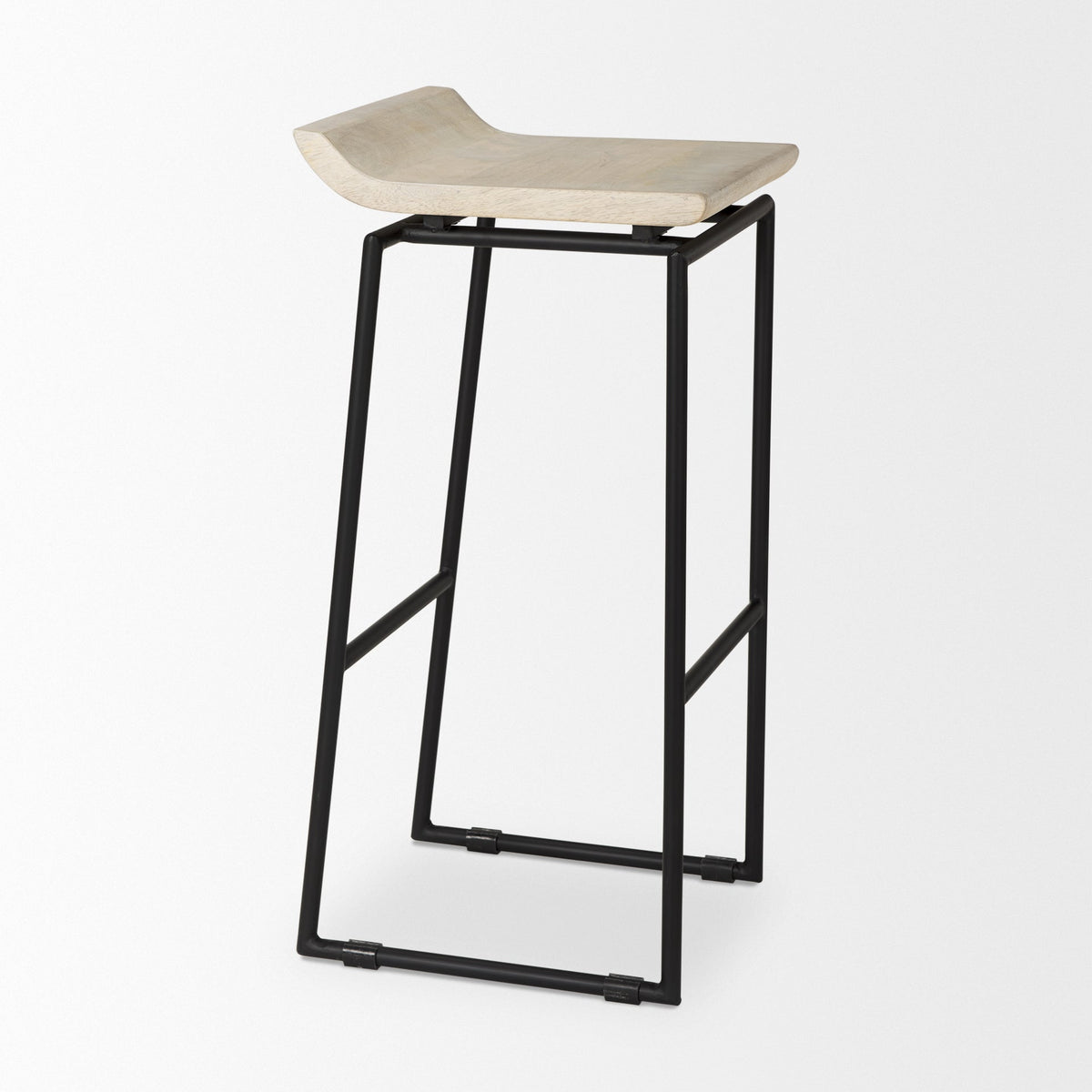 Givens Wood Seat Bar Stool