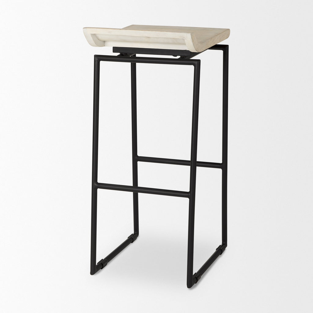 Givens Wood Seat Bar Stool