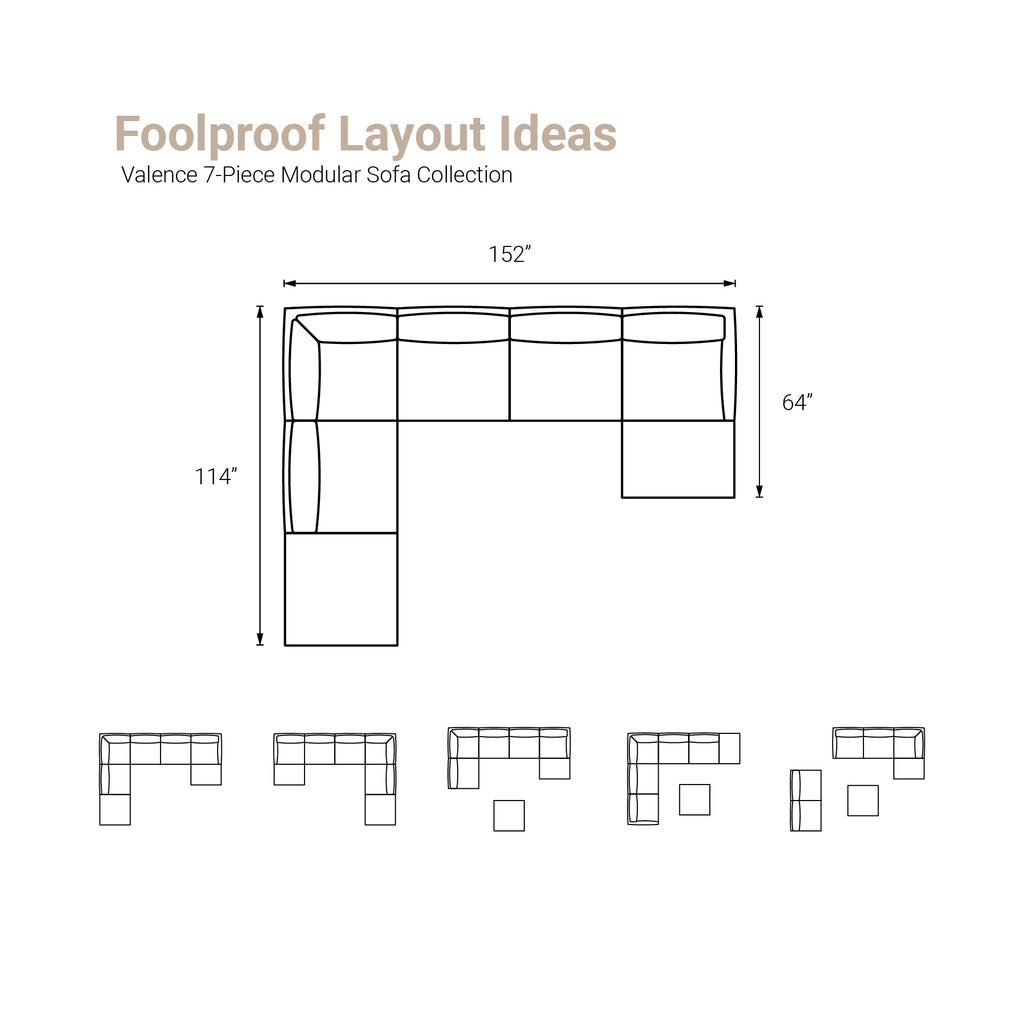 Valence 7 Piece Modular Sofa