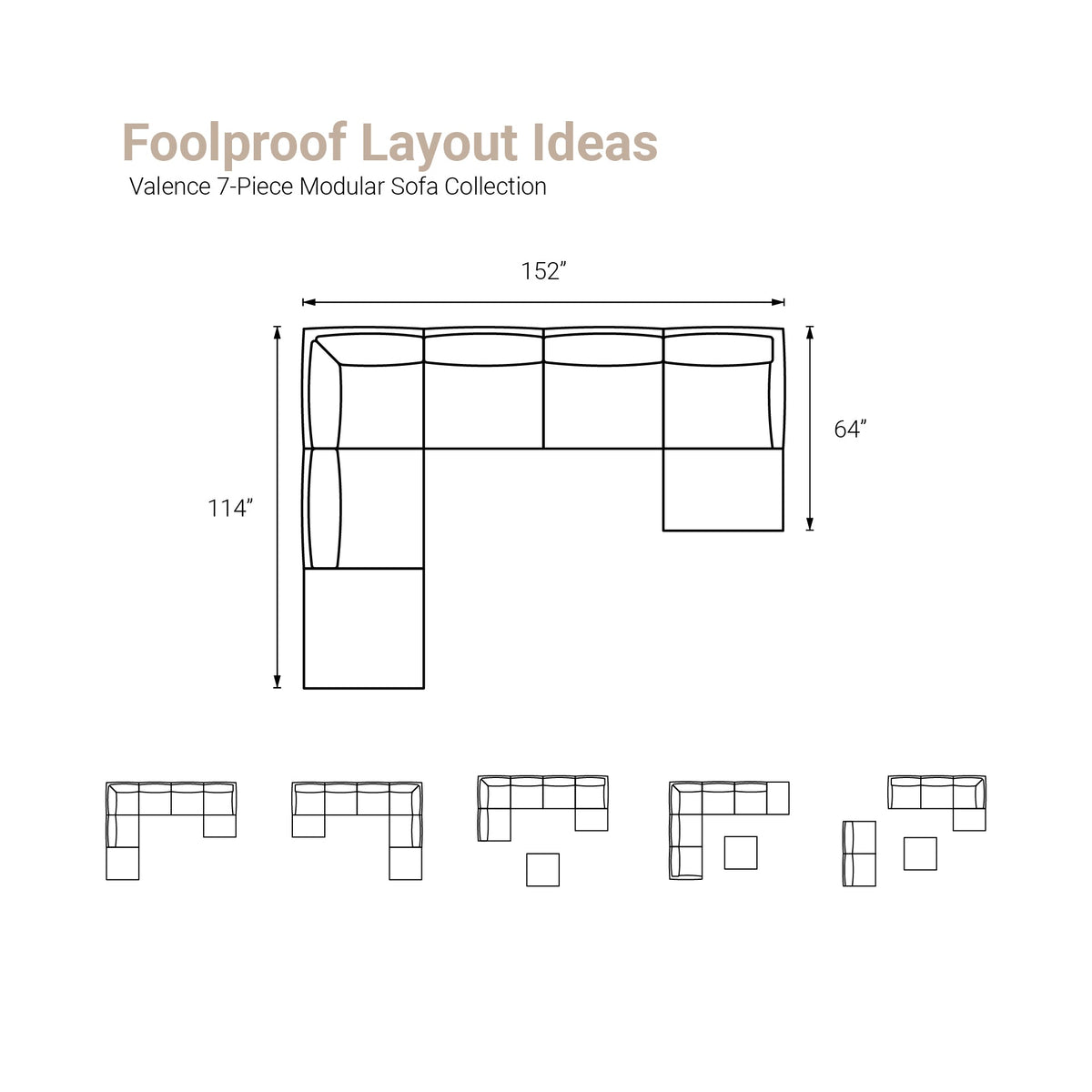 Valence 7 Piece Modular Sofa