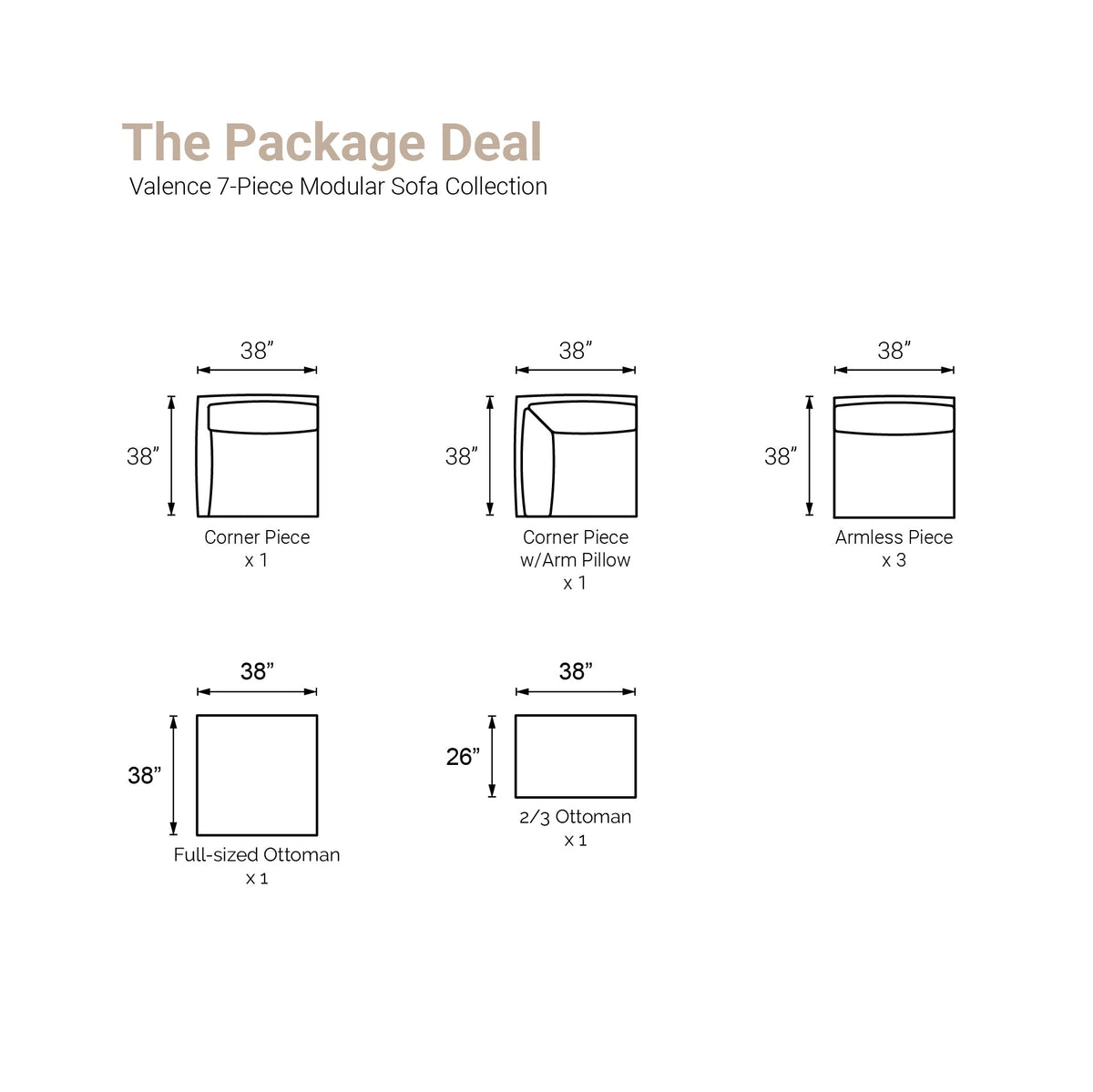 Valence 7 Piece Modular Sofa