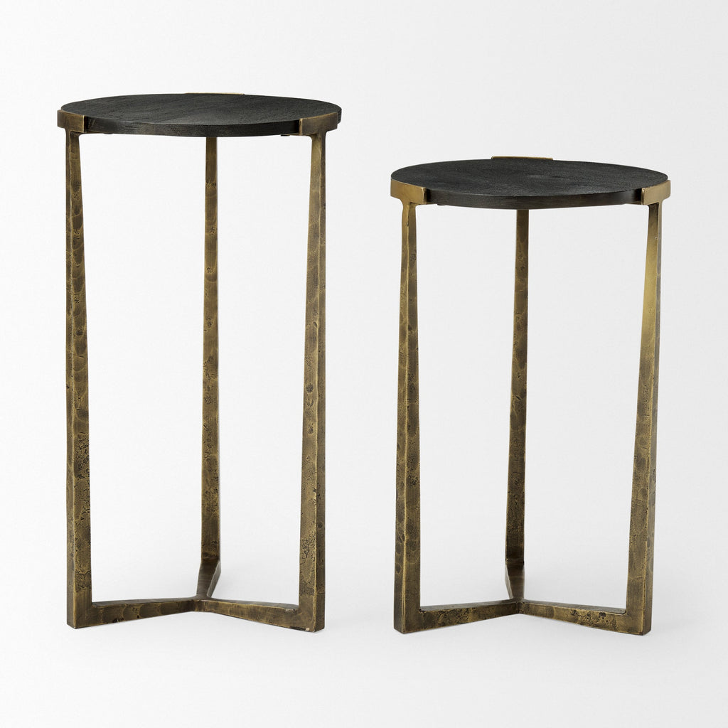 Atticus Wood Accent Table Set of 2