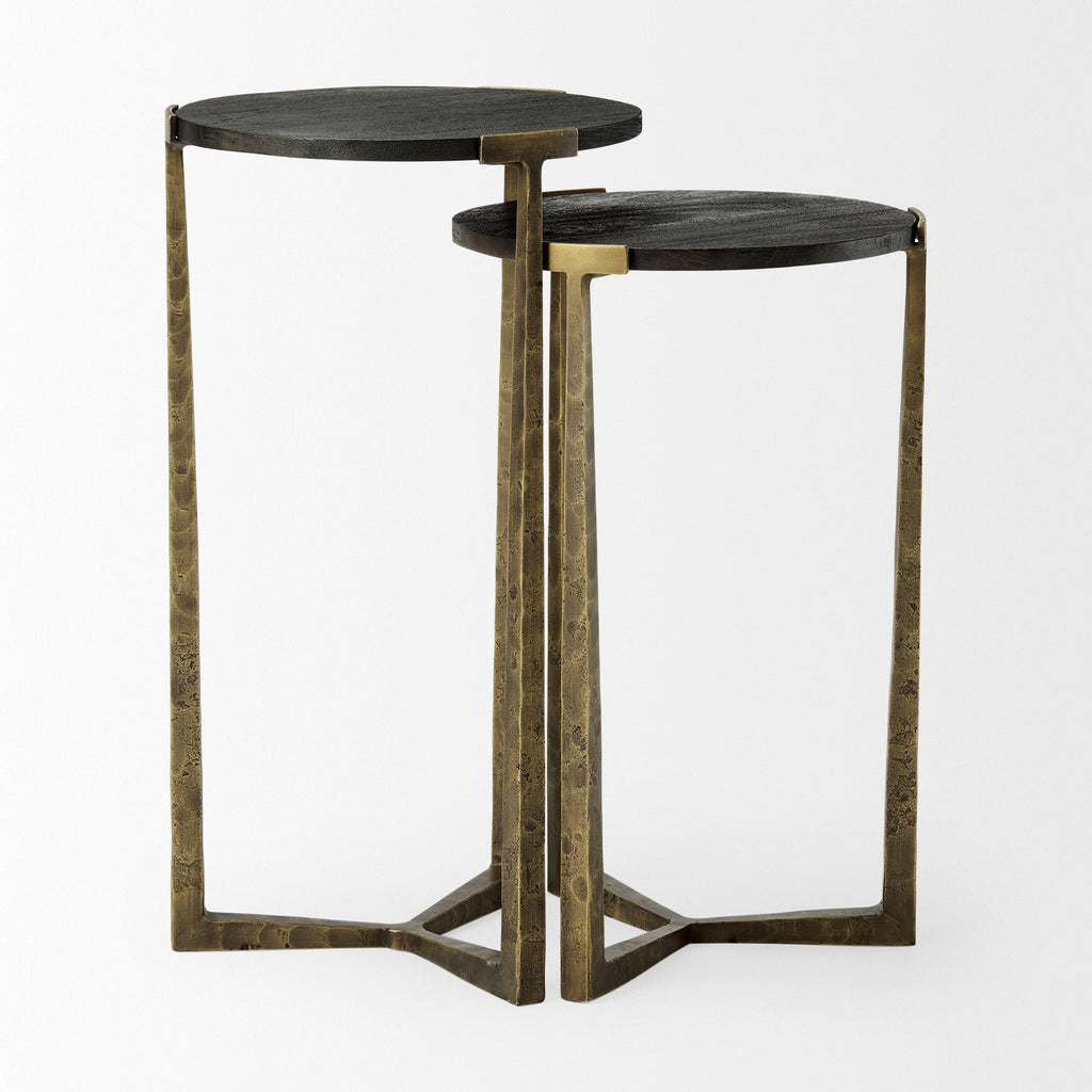 Atticus Wood Accent Table Set of 2