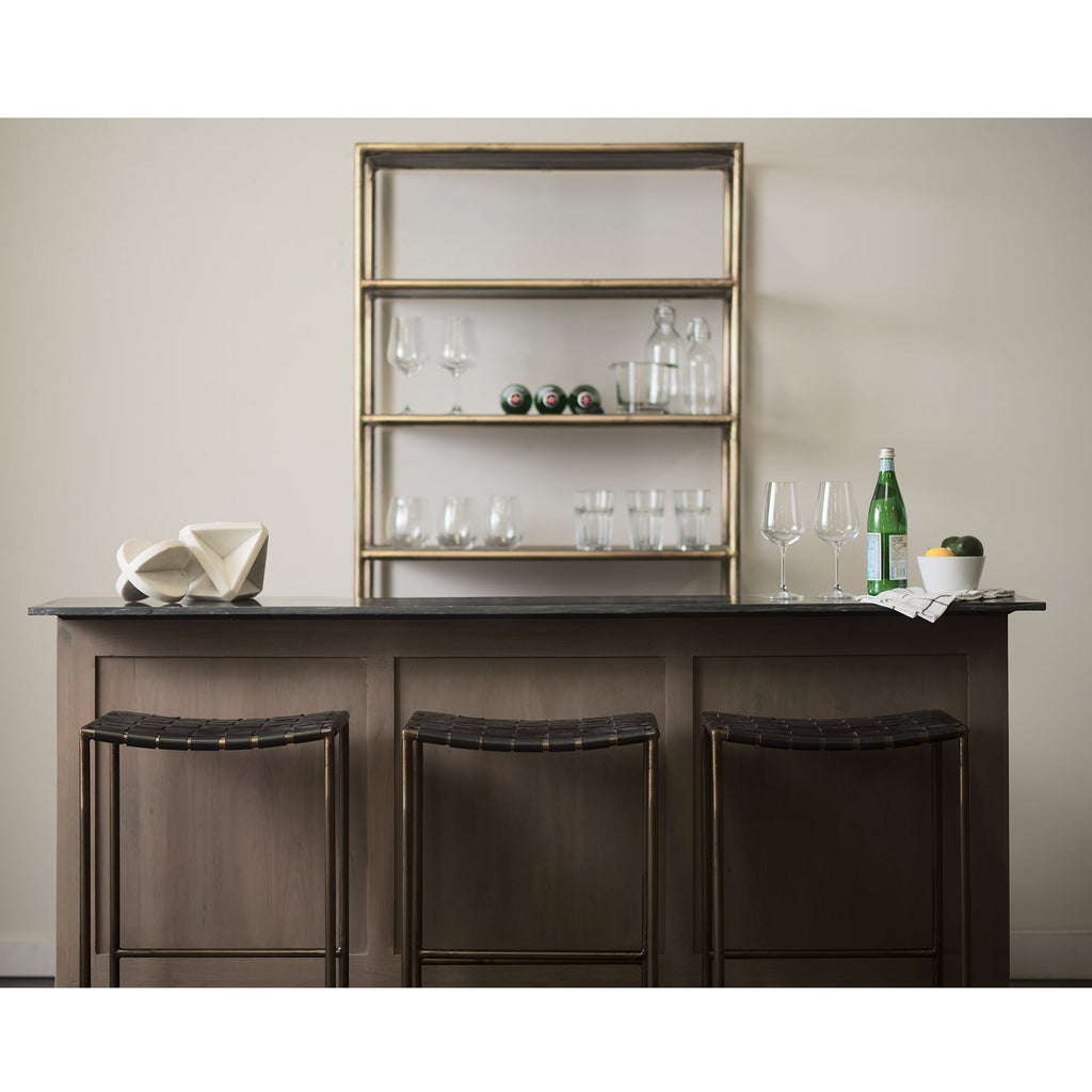 Clarissa Leather Seat Counter Stool