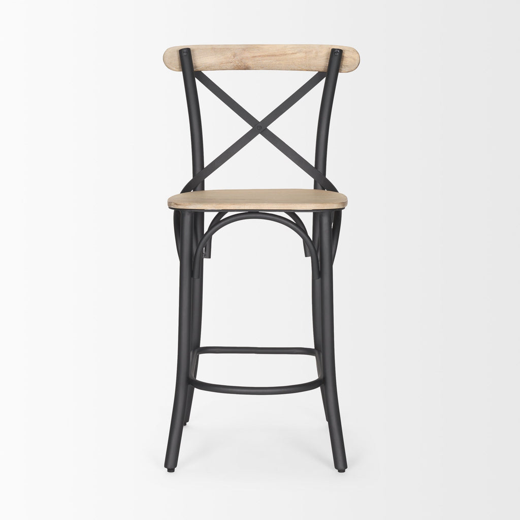 Etienne Wood Seat Bar/Counter Stool