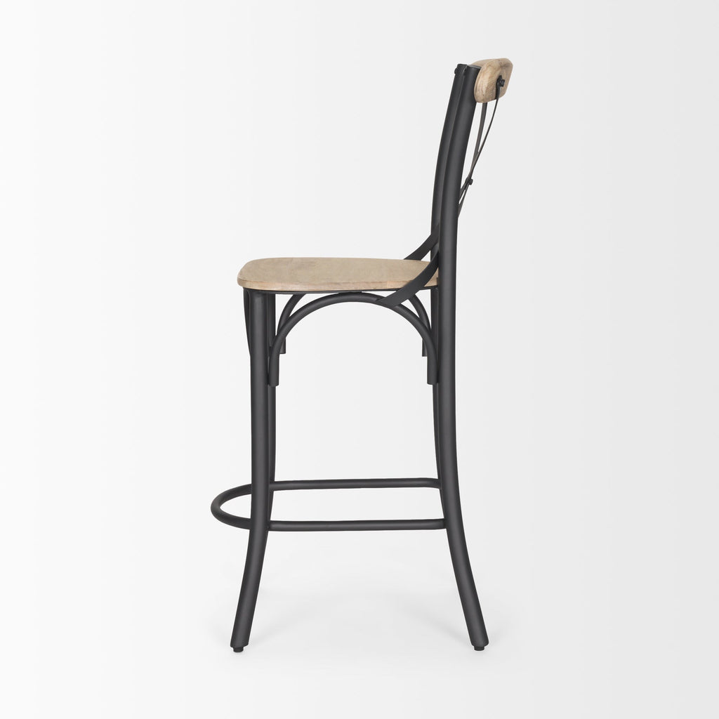 Etienne Wood Seat Bar/Counter Stool