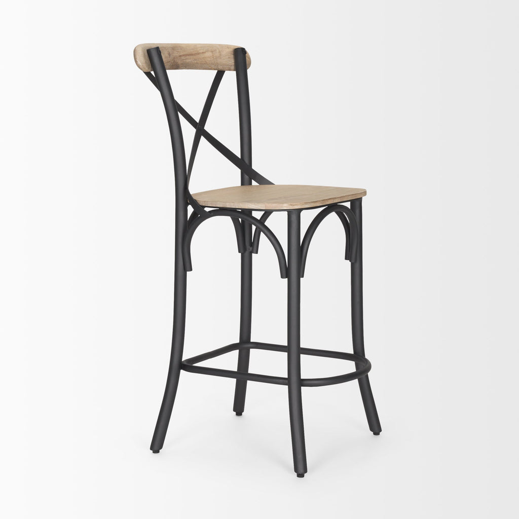 Etienne Wood Seat Bar/Counter Stool