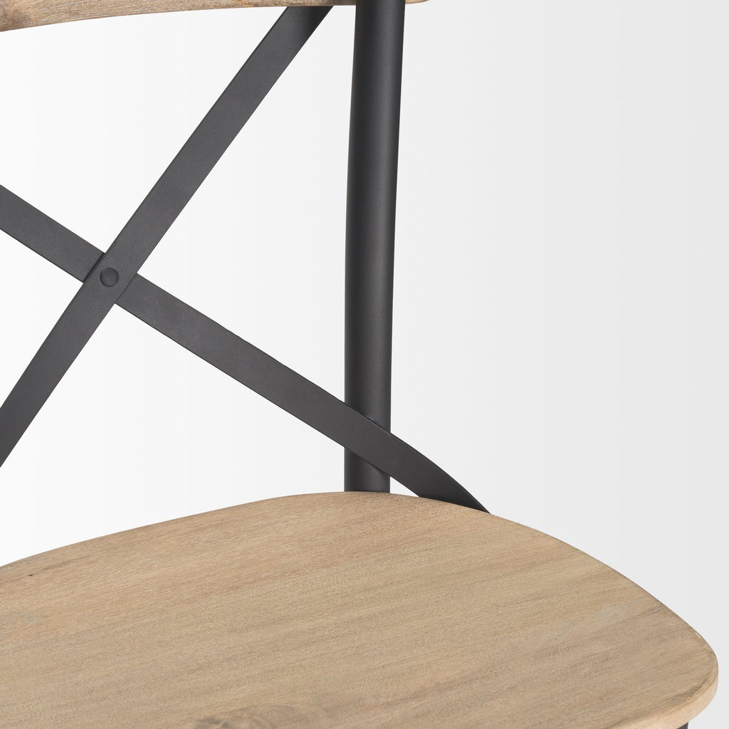 Etienne Wood Seat Bar/Counter Stool