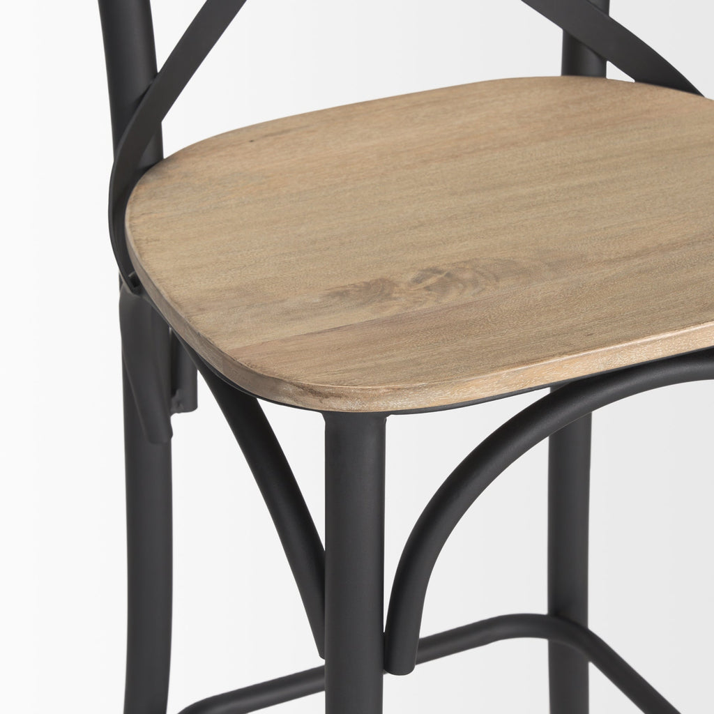 Etienne Wood Seat Bar/Counter Stool