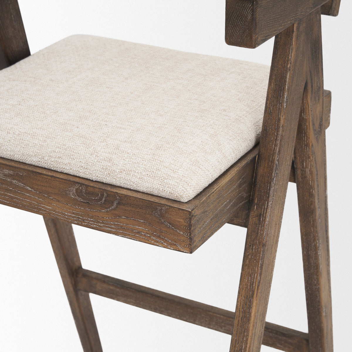 Indie Fabric/Cane Seat Bar Stool