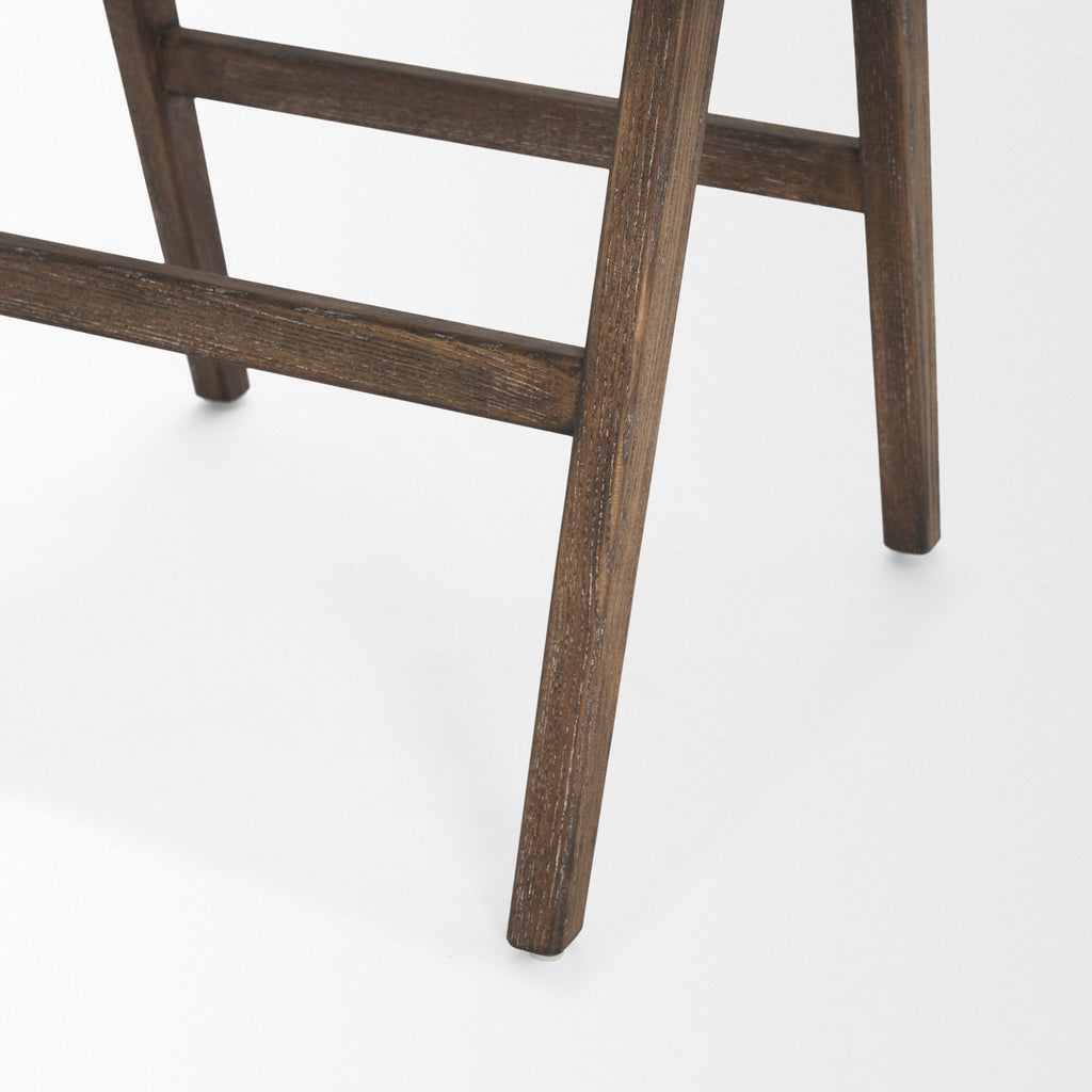 Indie Fabric/Cane Seat Bar Stool