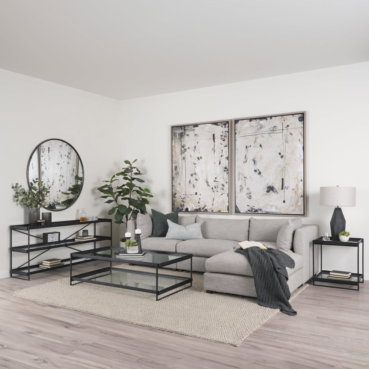 Trey Glass Console Table