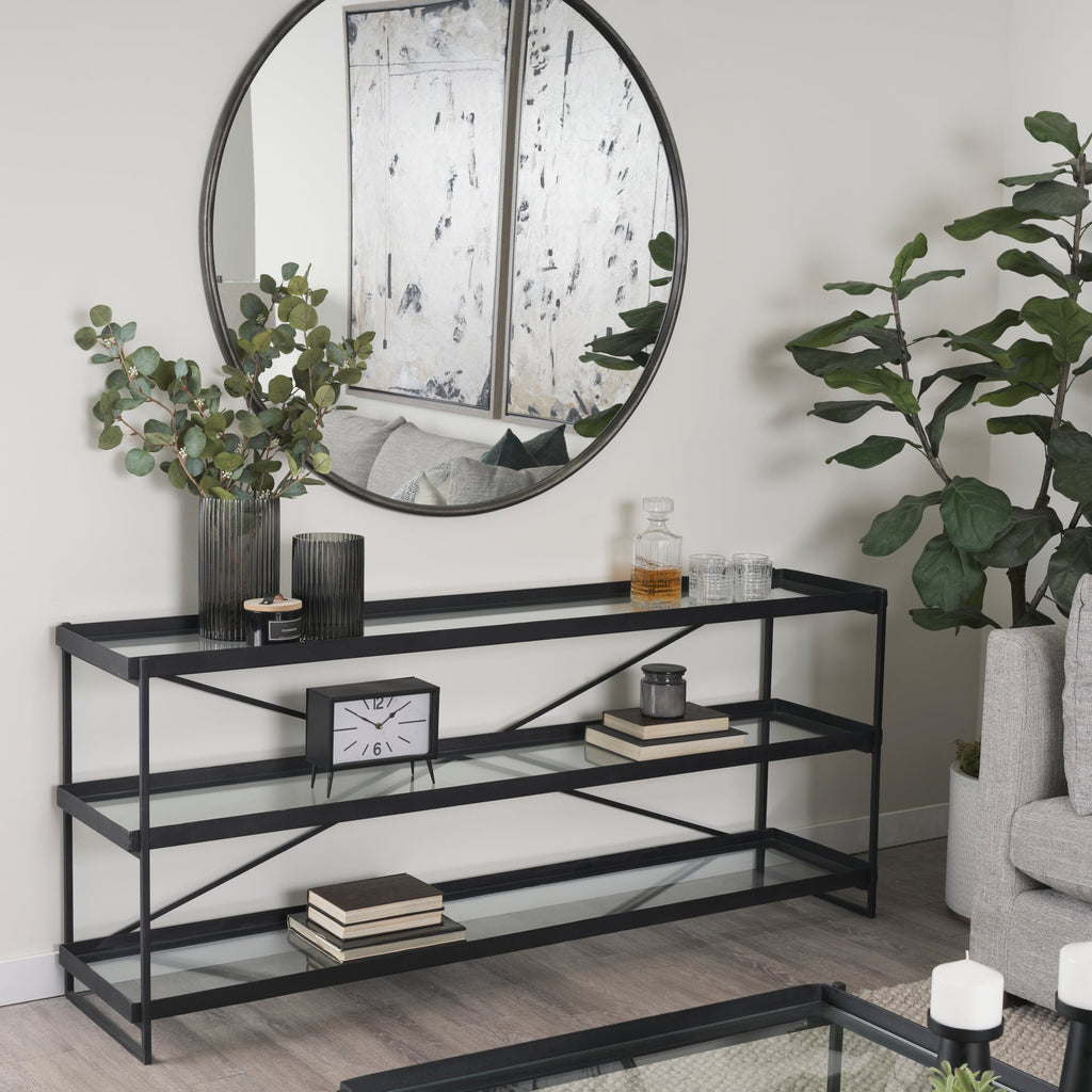 Trey Glass Console Table