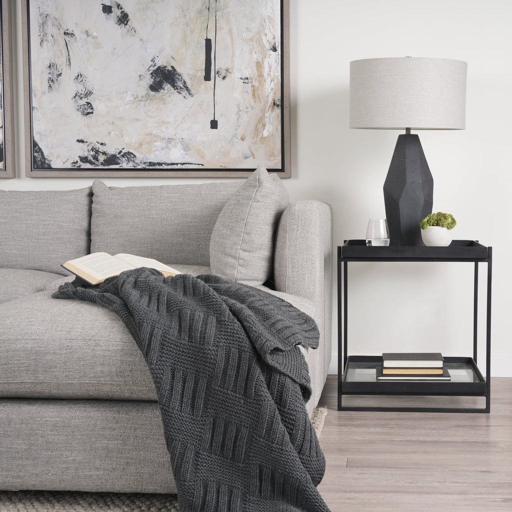 Trey Glass Accent Table