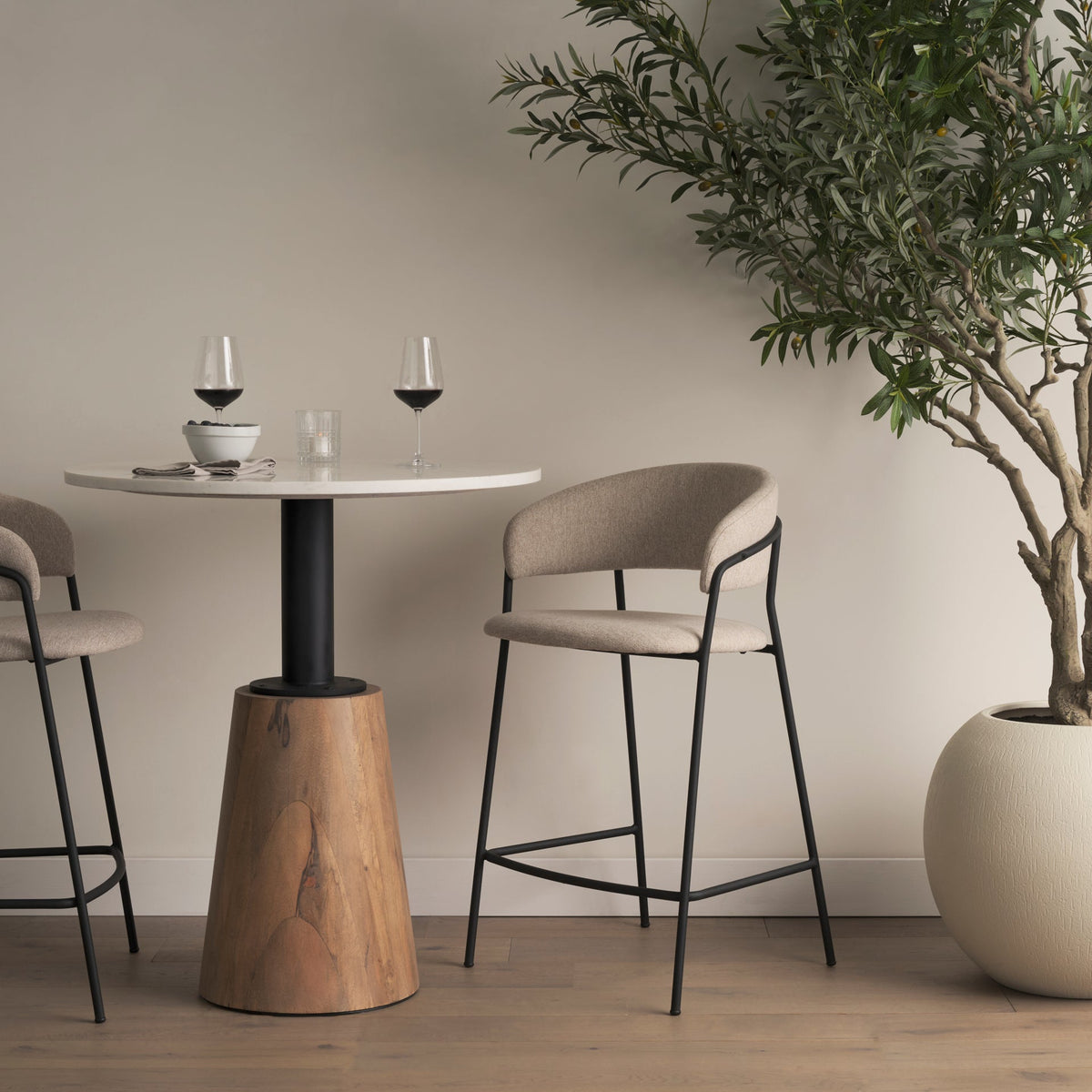 Carolyn Fabric Seat Counter Stool