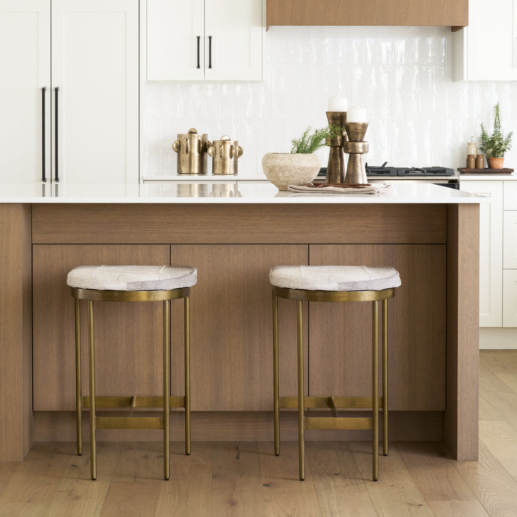 Millie Cow Hide Seat Counter Stool