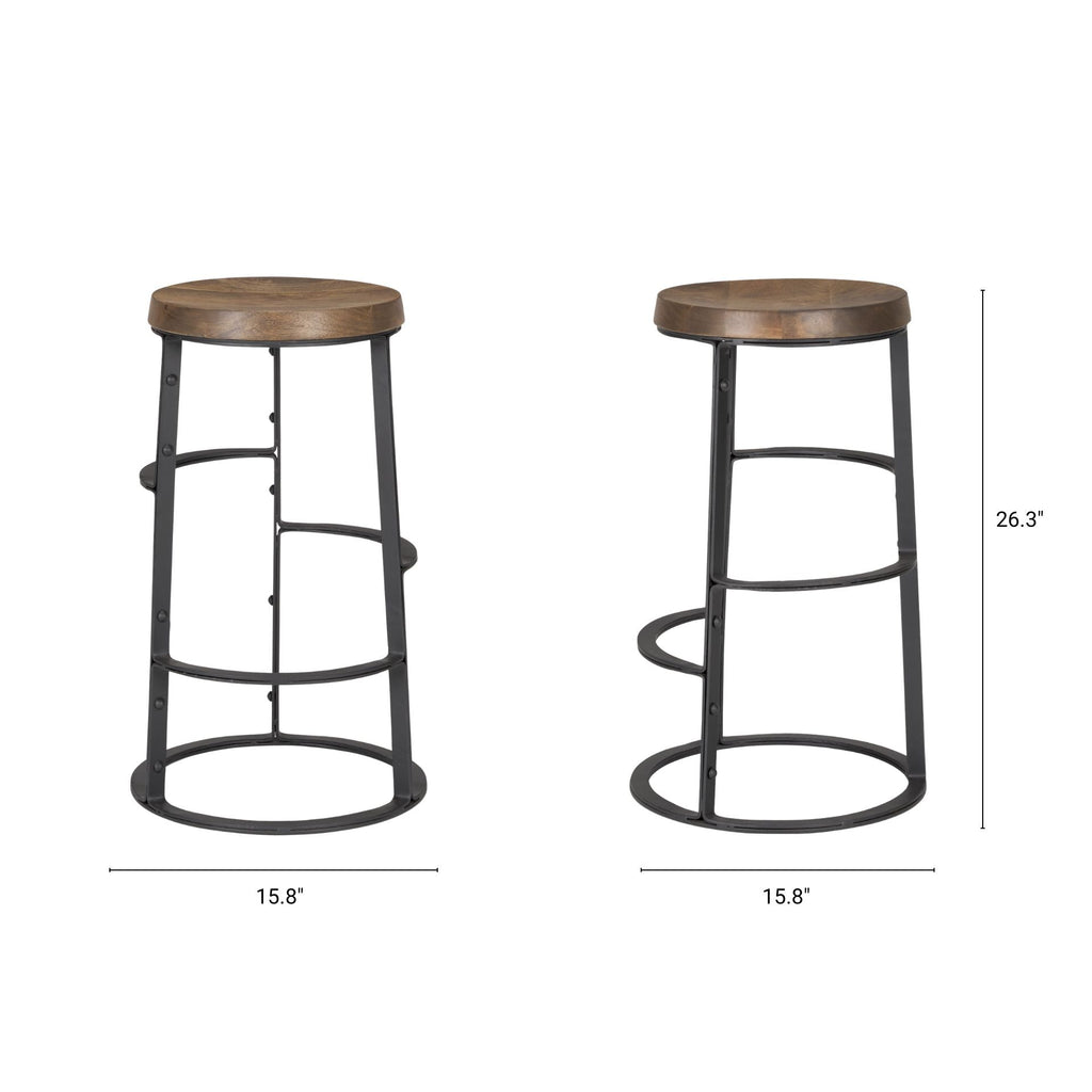 Neo Wood Seat Bar/Counter Stool