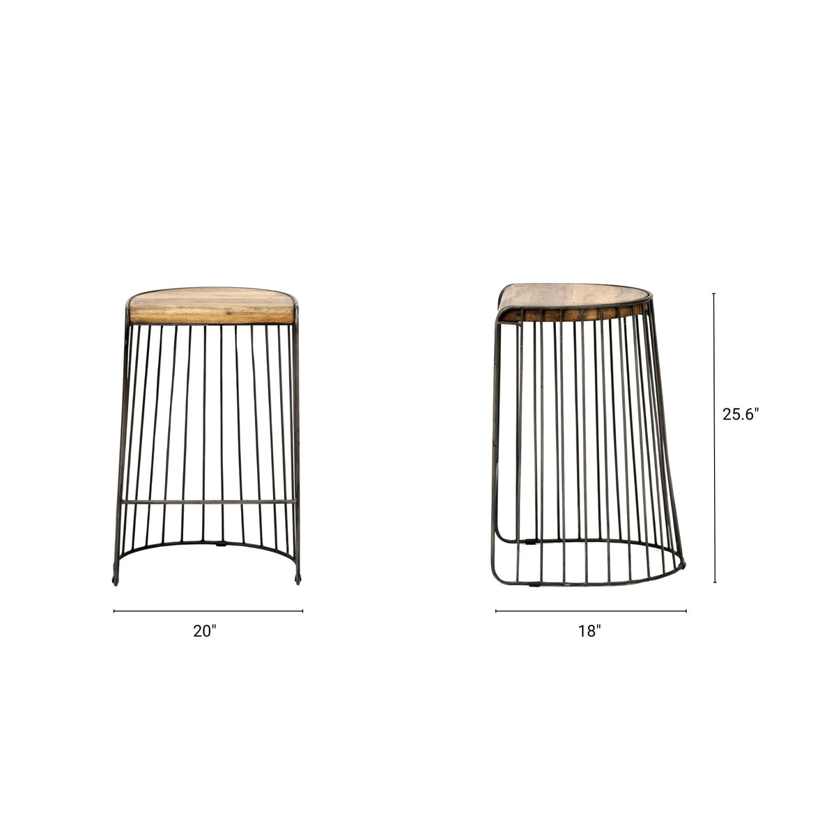 Seagram Wood Seat Bar/Counter Stool