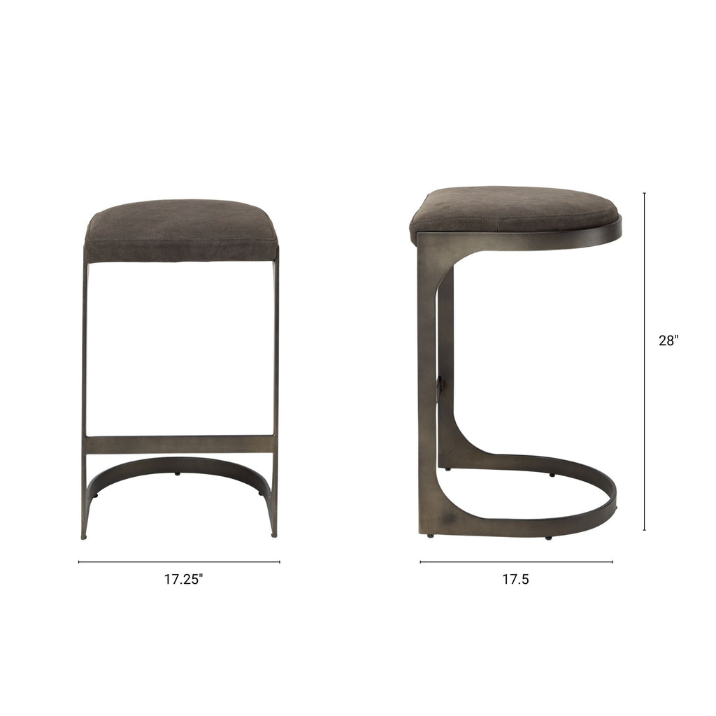 Tyson Suede Seat Counter Stool