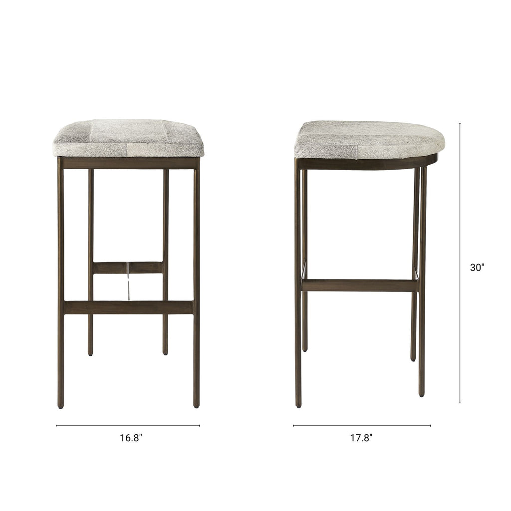 Millie Leather Seat Bar/Counter Stool