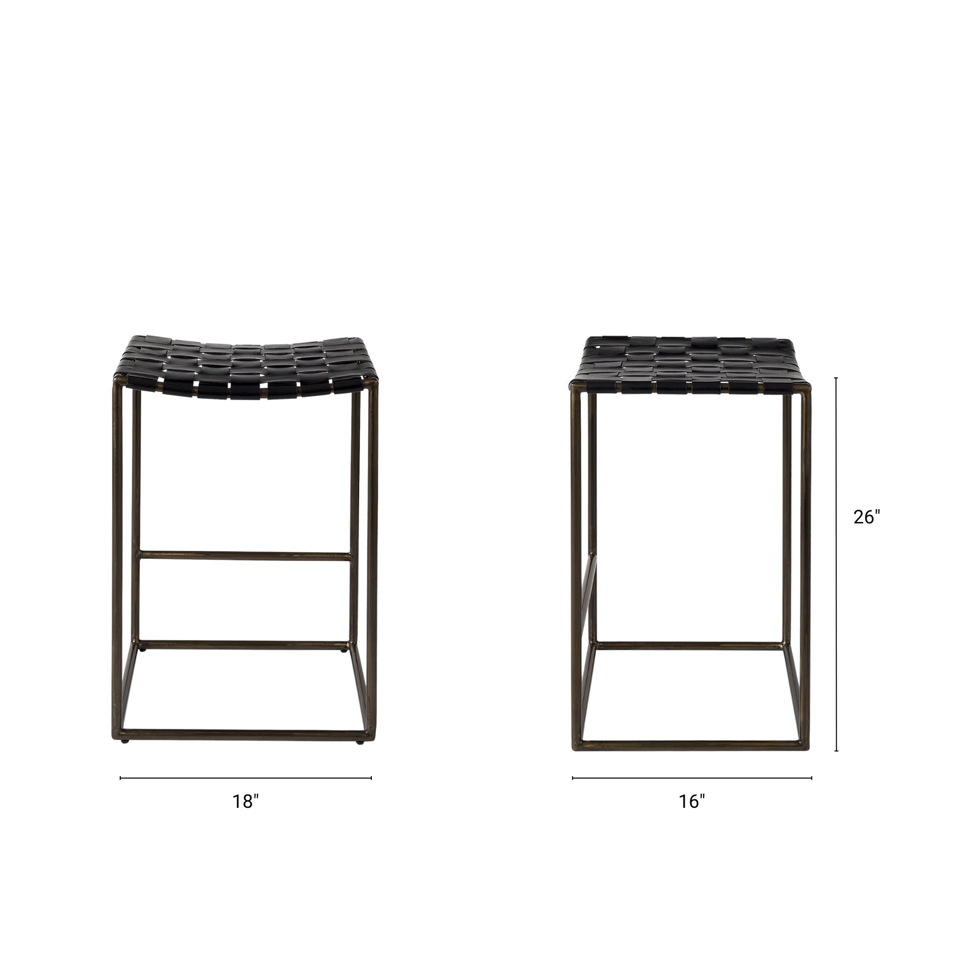 Clarissa Leather Seat Counter Stool