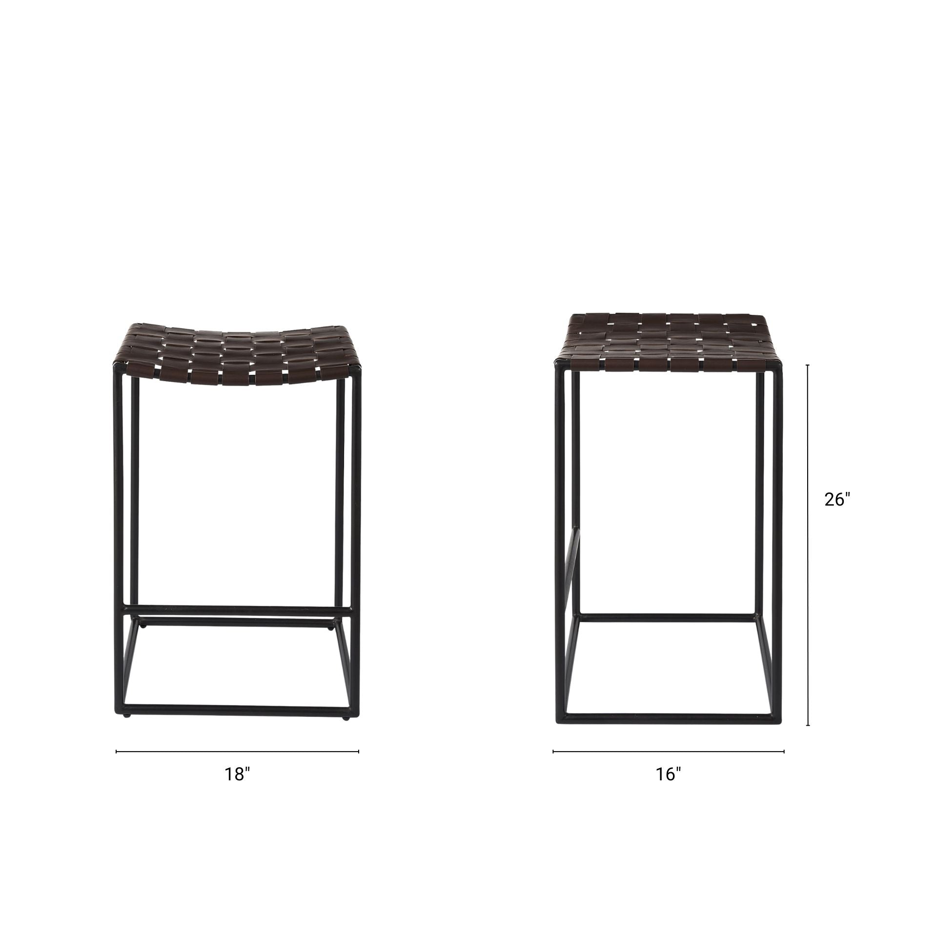 Clarissa Leather Seat Counter Stool