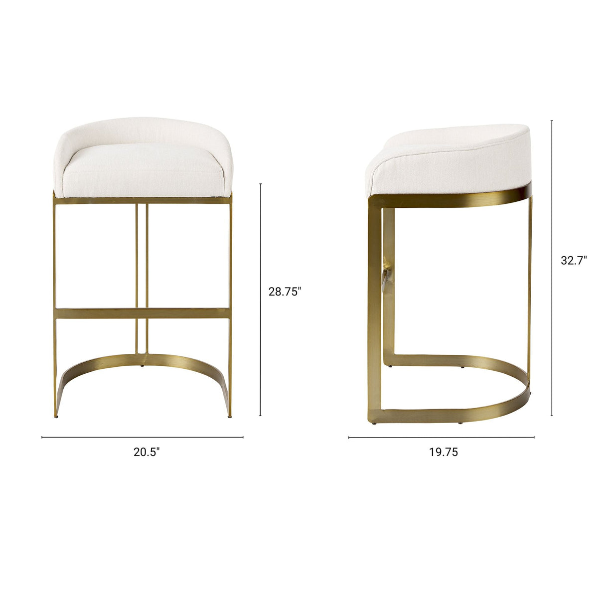 Hollyfield Fabric Seat Contract-Grade Bar Stool